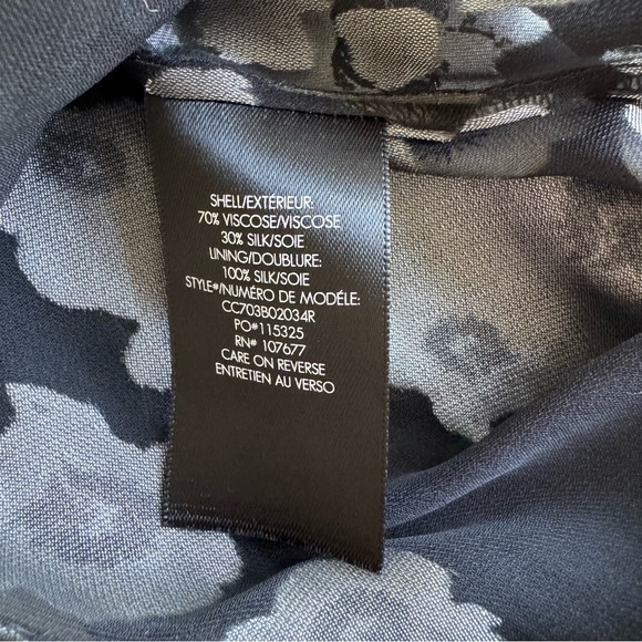 Alice + Olivia Belle Mandarin-Collar Floral-Print Blouse Sz S - Picture 7 of 11